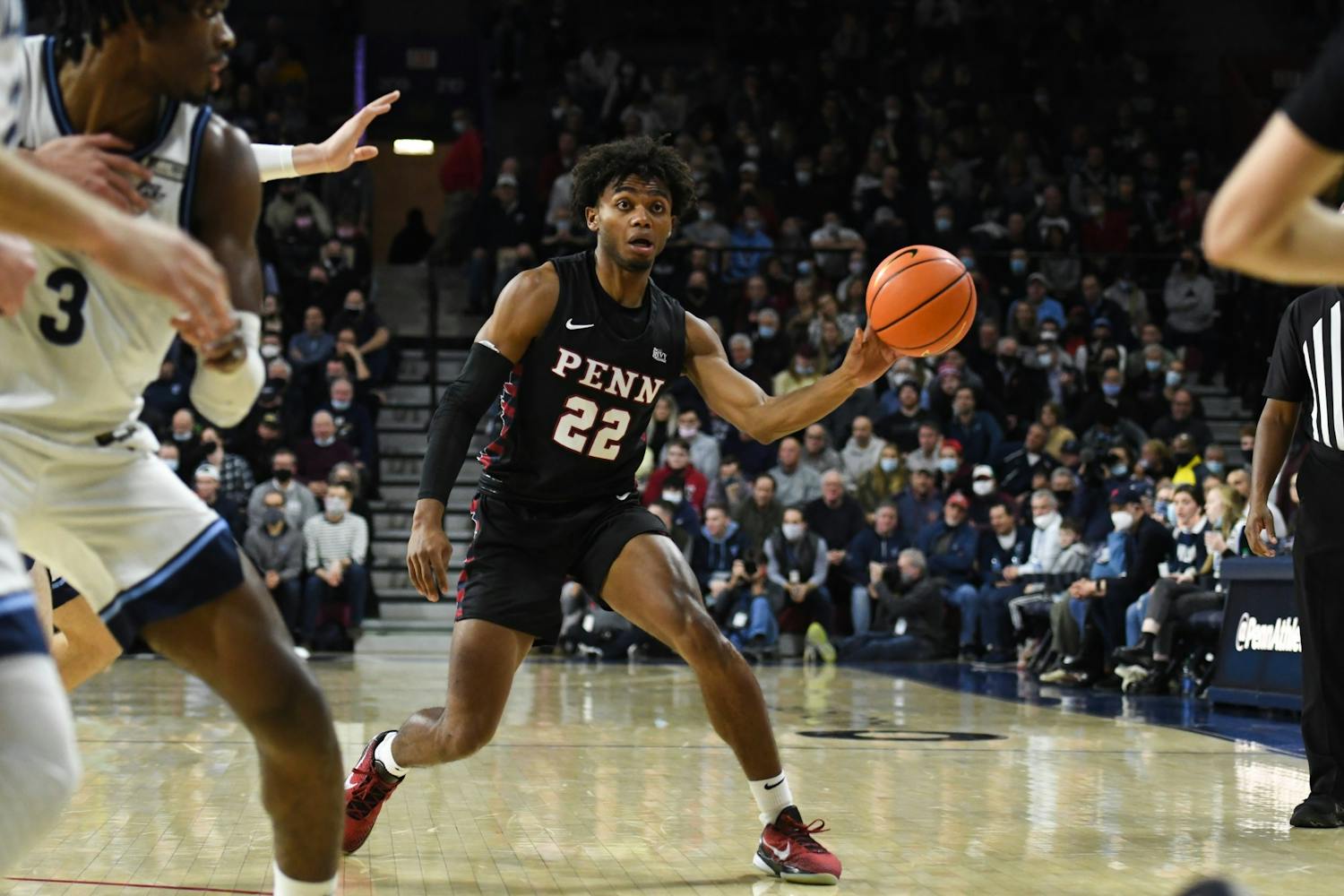 12-01-21 Men's Basketball vs Villanova Lucas Monroe (Anna Vazhaeparambil).jpg