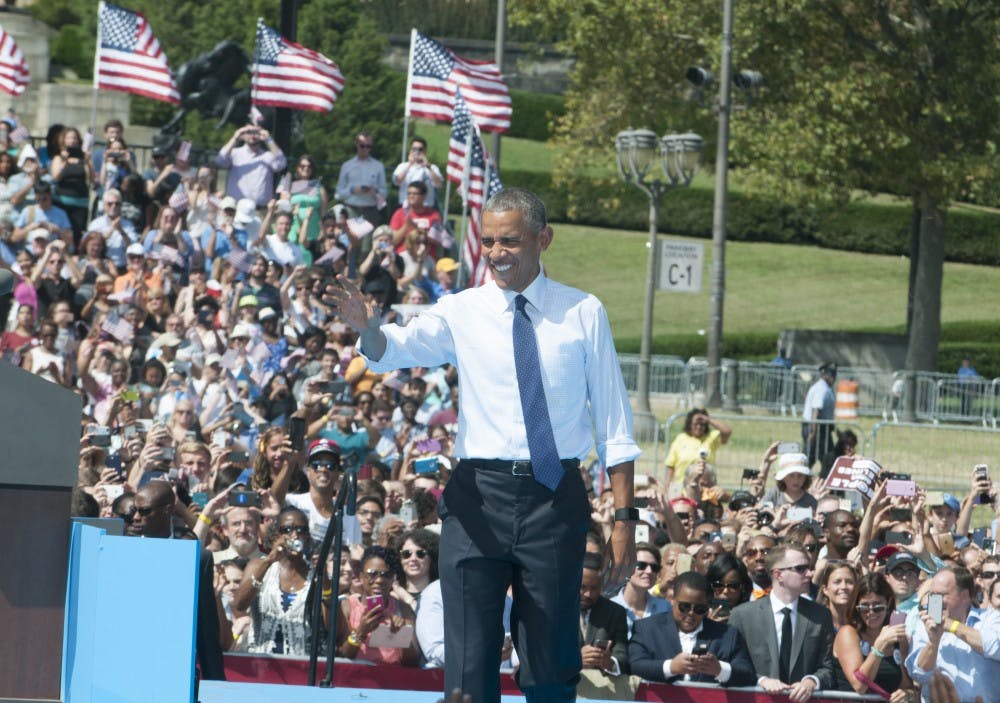 President Barack Obama made a visit to Philadelphia to support Clinton in her presidential campaign as his successor.