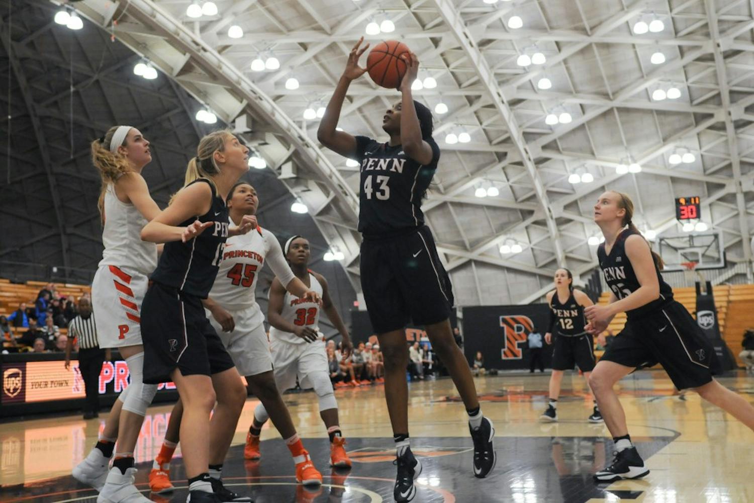 Junior forward Michelle Nwokedi owned the glass on Saturday, finishing with nine points and eleven rebounds in a 68-38 win over Dartmouth.
