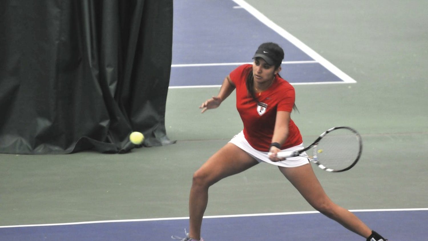 Freshman Ria Vaidya delivered one of just two Penn victories on Saturday. The Quakers as a team fell 5-2 to Ivy rival Princeton.