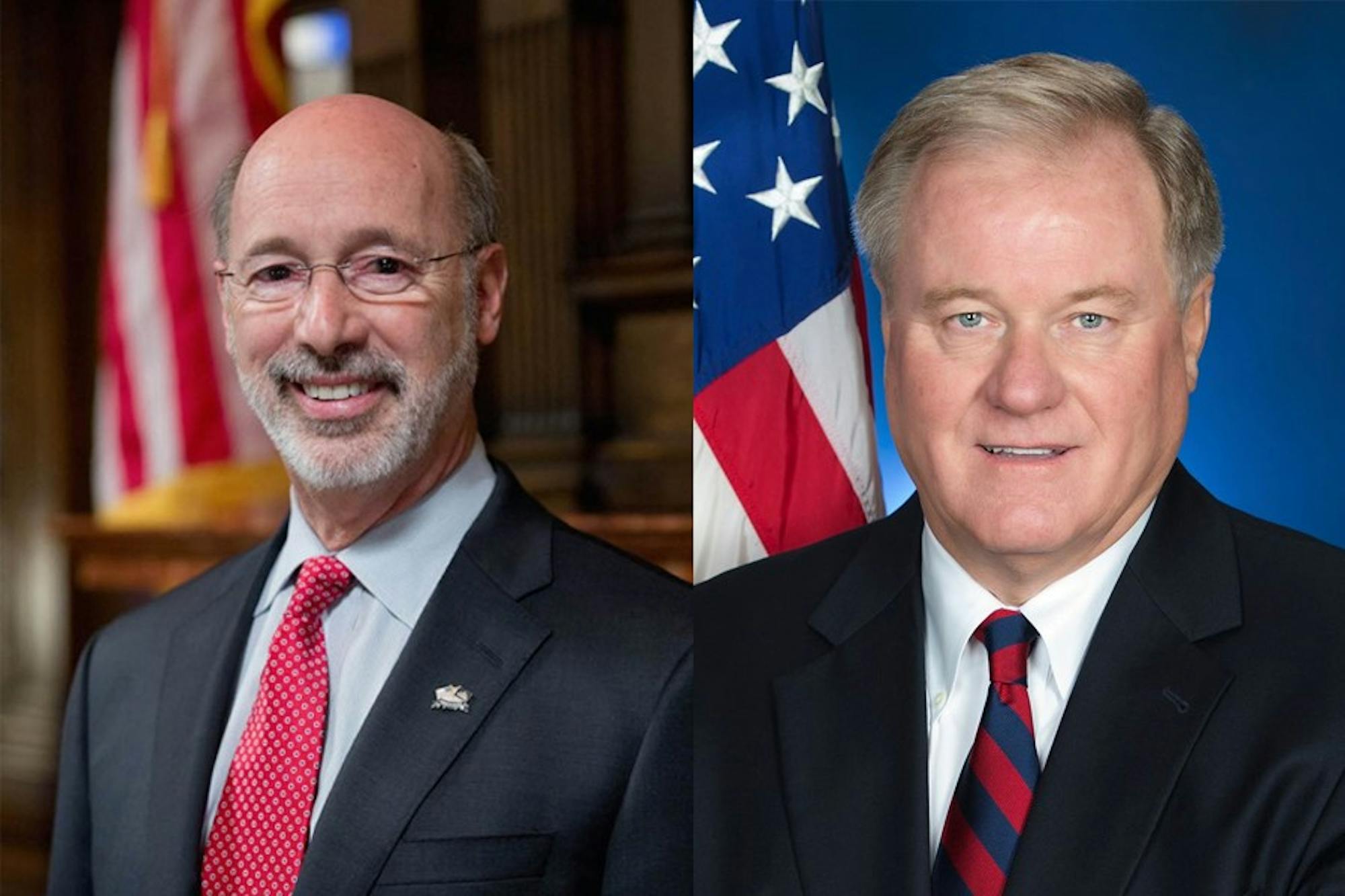 Tom Wolf and Scott Wagner 