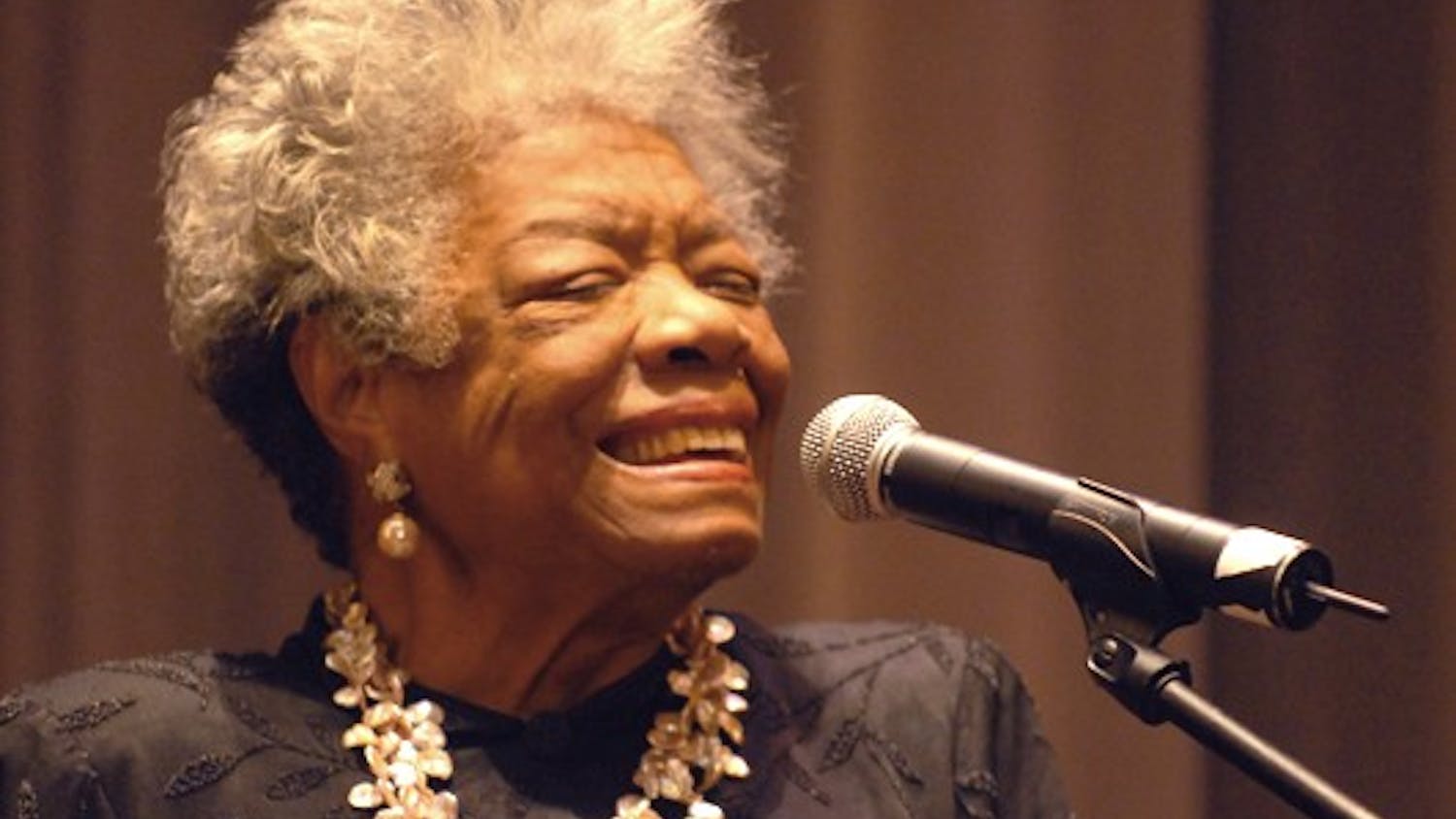 Maya Angelo speaks at Irvine Auditorium for Penn Women's Week.