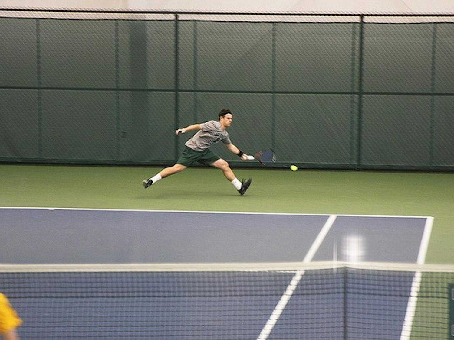 The men's tennis team swept all three matches on its spring break trip to California, raising its record to 13-1 on the season.