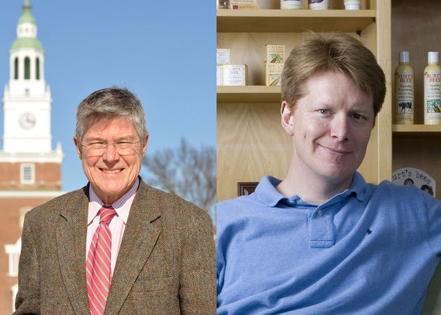 Morton Kondracke '60, left, and John Replogle '88 have been elected to the Board of Trustees.
