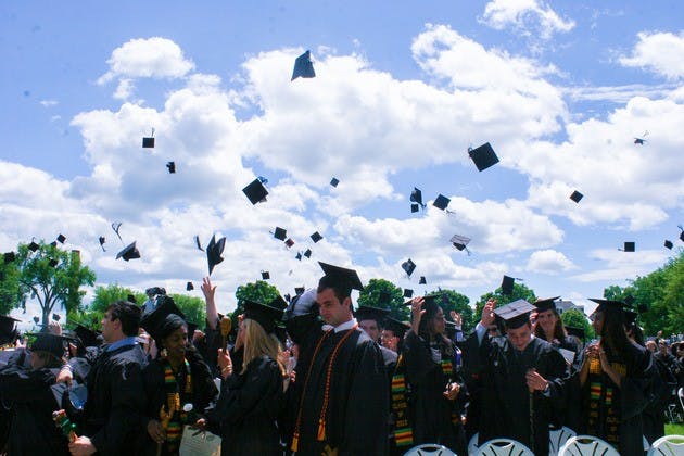 Under a clear sky, 1,059 members of the Class of 2013 walked onstage to receive their bachelor's degrees.