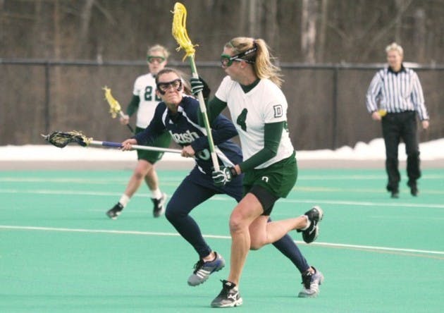Dartmouth's women's lacrosse team started the season off strongly in its scrimmage with the Fighting Irish.