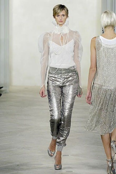 Ralph Lauren shows layered evening glamour.