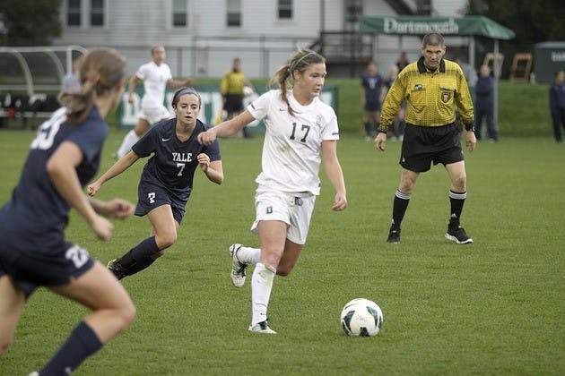Chrissy Lozier '14 is tied for second in the Ivy League with six goals in 2012. The Big Green will take on Brown tomorrow in a non-conference contest.
