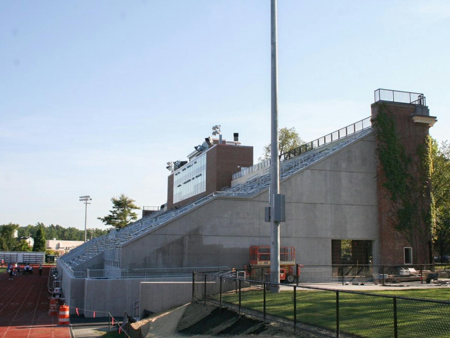 Renovations to Memorial Field’s West Stands are set to be completed before the football team’s first home game. 