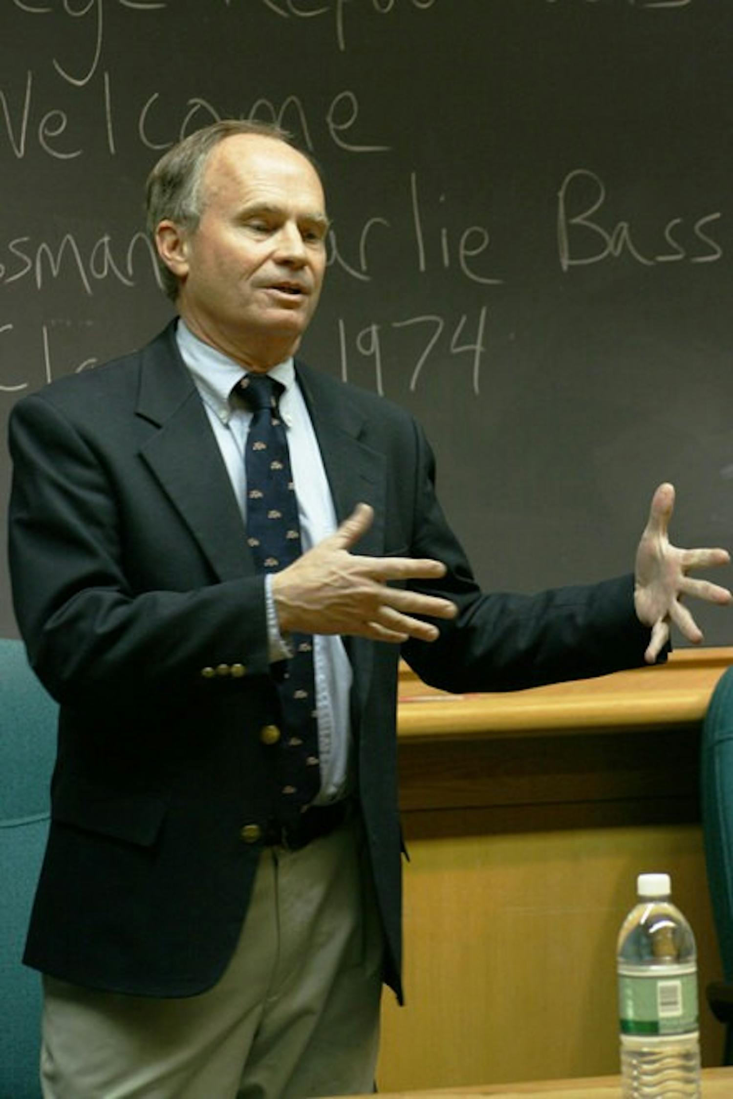 Former Congressman Charles Bass \'74 discussed moderate Republicanism Tuesday in a forum at the Rockefeller Center.