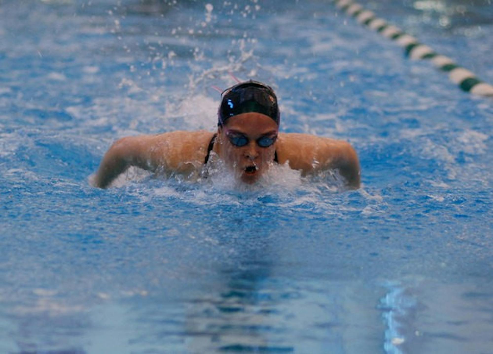 Strong contributions from the freshmen swimmers helped the women to their first victory of the season.