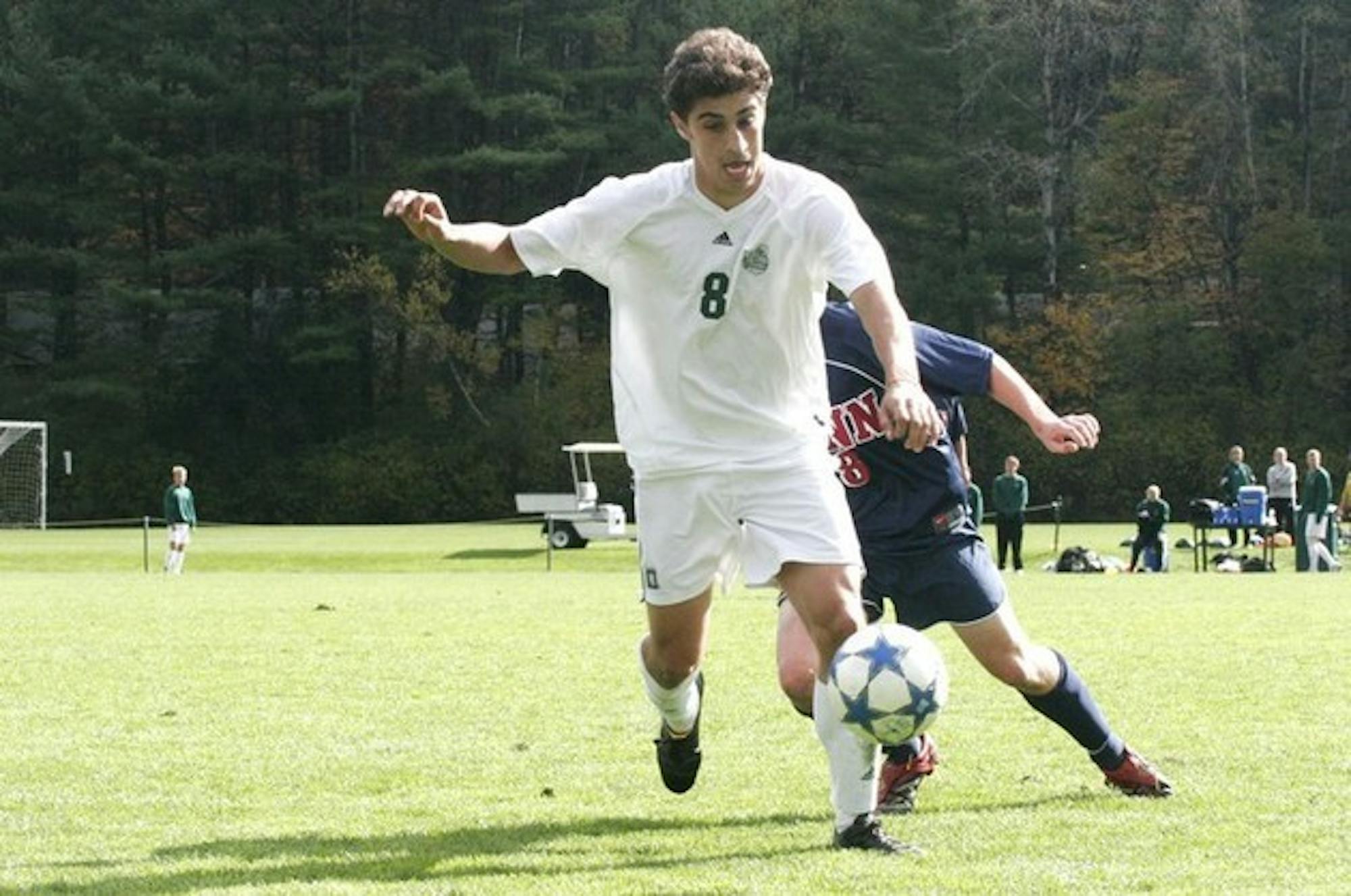 Mike Ordonez '08 and the men in green defeated first-place Penn for an important Homecoming victory.
