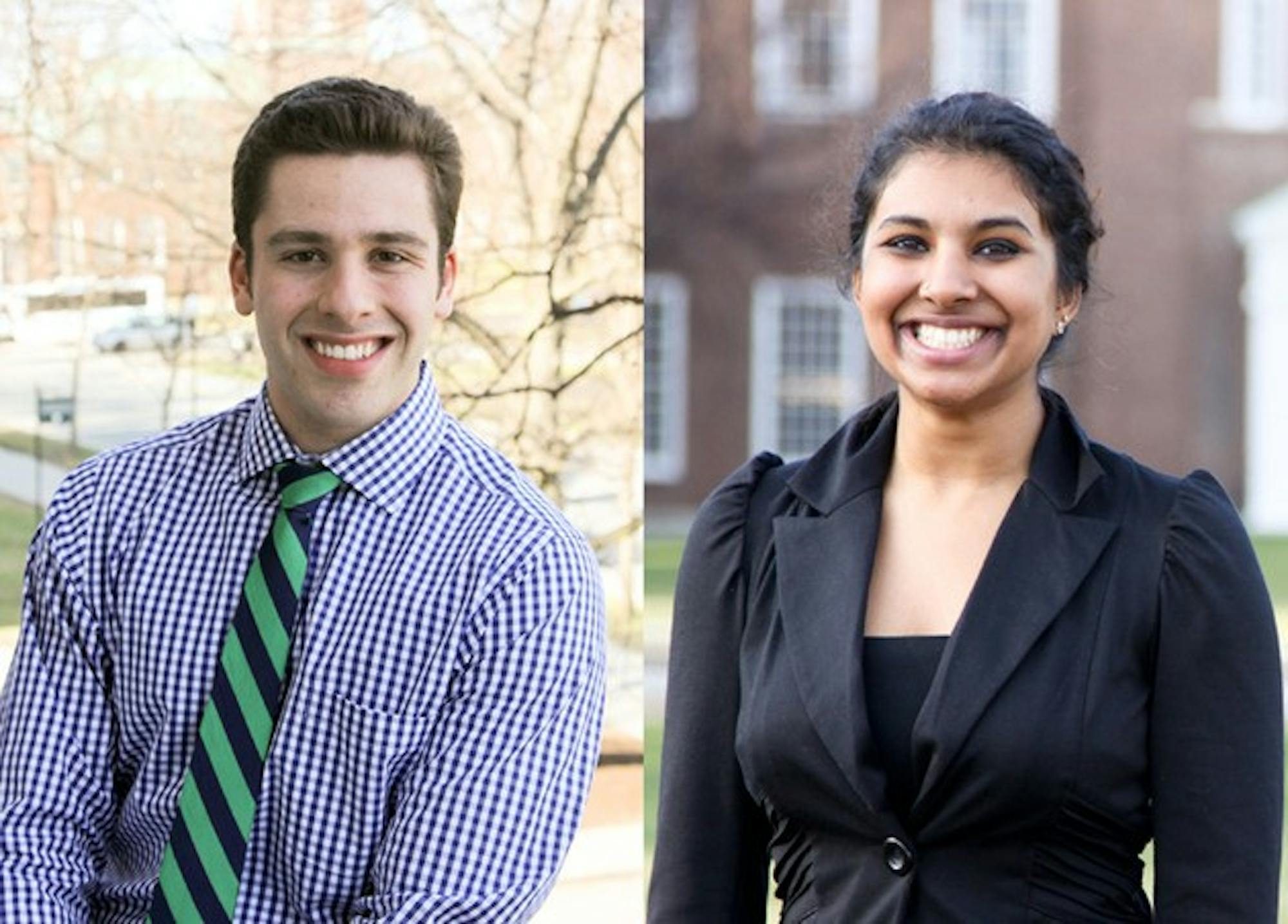 Max Yoeli '12 will serve as next year's student body president and Amrita Sankar '12 will take over as vice president.