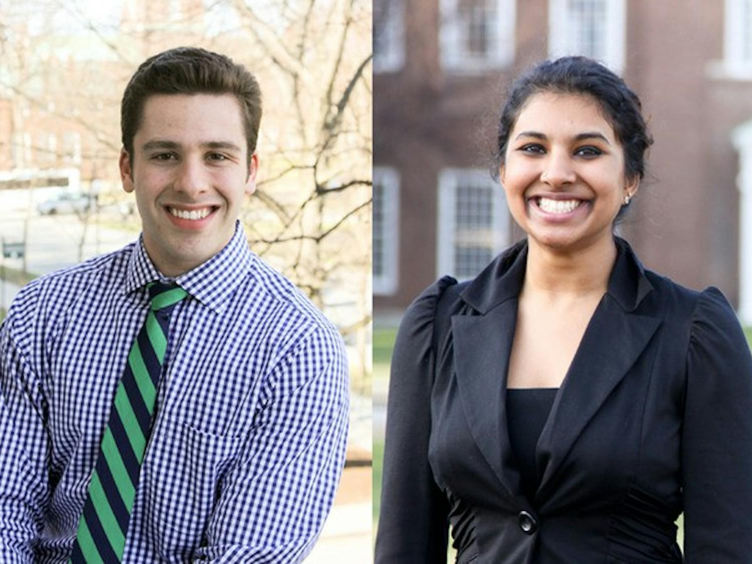 Max Yoeli '12 will serve as next year's student body president and Amrita Sankar '12 will take over as vice president.