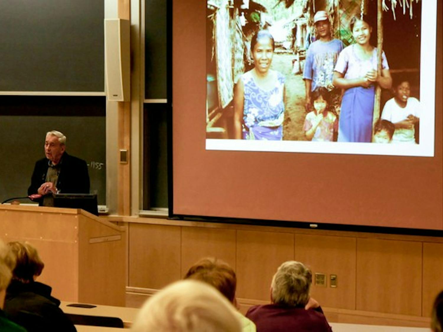 Former DMS Dean James Strickler '50 DMS '51 gave a lecture Wednesday about the problems faced by refugees. 