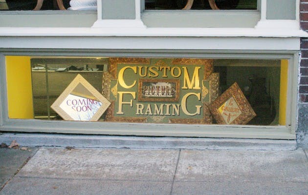 The new frame shop on Hanover's Main Street will also feature an art gallery and should open before Thanksgiving.