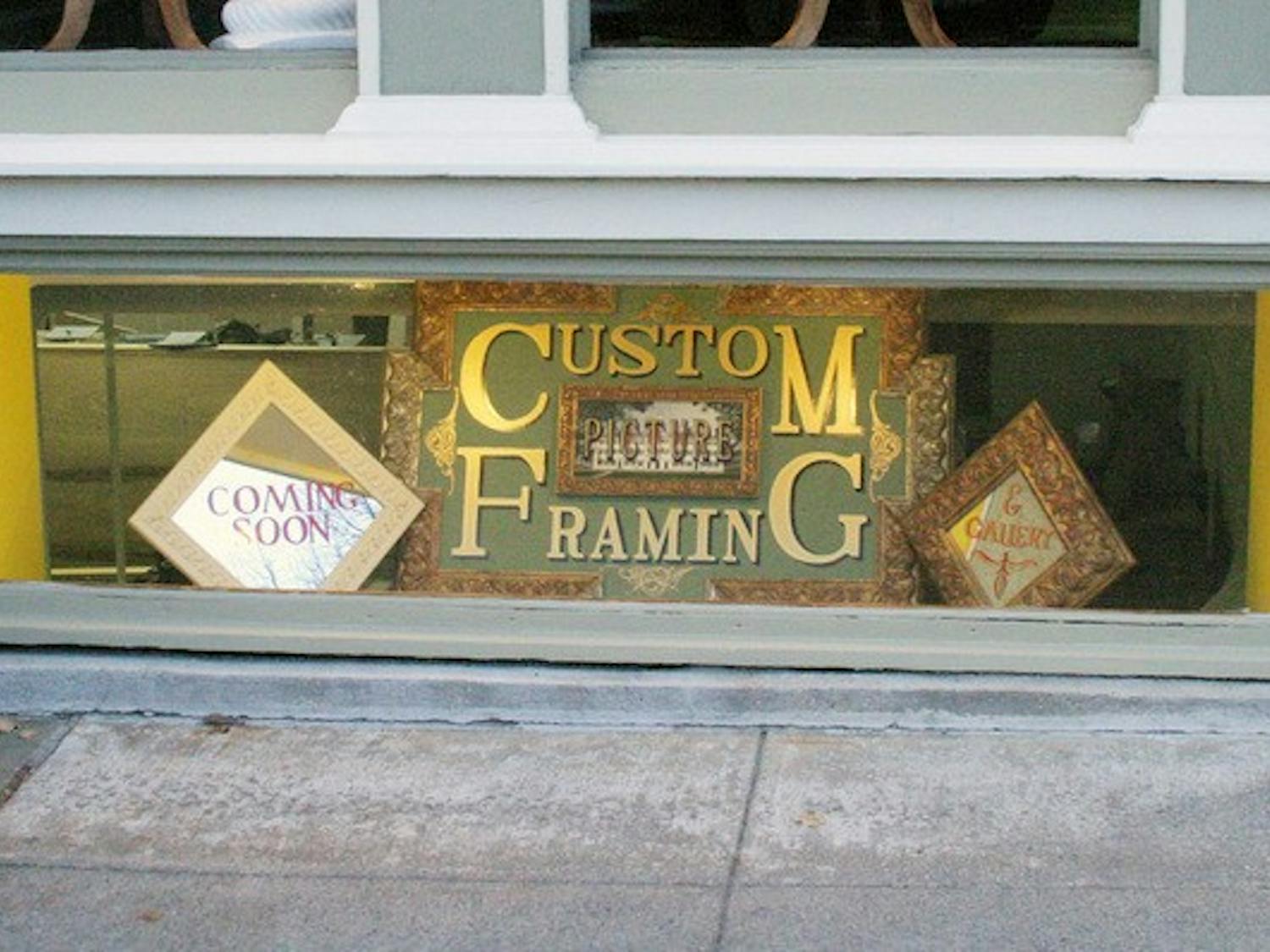 The new frame shop on Hanover's Main Street will also feature an art gallery and should open before Thanksgiving.