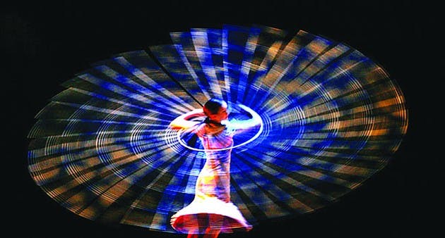 Using abstract lighting and props, 