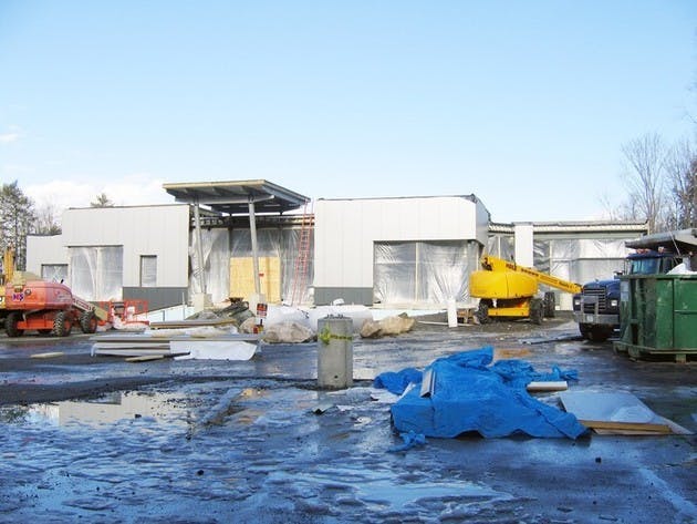 The Centerra Park in Lebanon, N.H., -- where the recently-purchased GlycoFi headquarters are located -- underwent construction this winter.