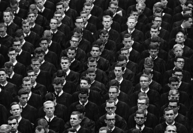 The all-male Class of 1963 is one of hundreds to have heard words of wisdom during Commencement.