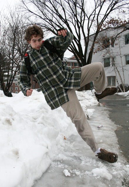 A lack of salt has prevented the town from responding quickly to icy roads.