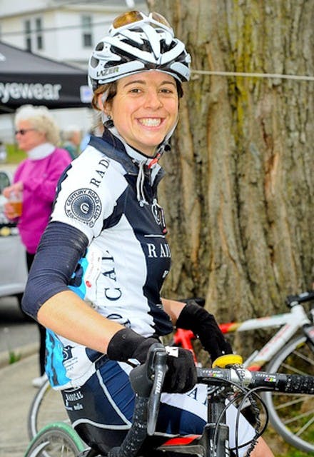 Evelyn Stevens '05 will pursue a career in professional cycling after winning the Fitchburg Longsjo Classic on July 5.