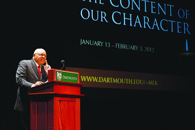 Former T.C. Williams High School football coach Herman Boone delivered the Martin Luther King, Jr. Day keynote address on Monday.