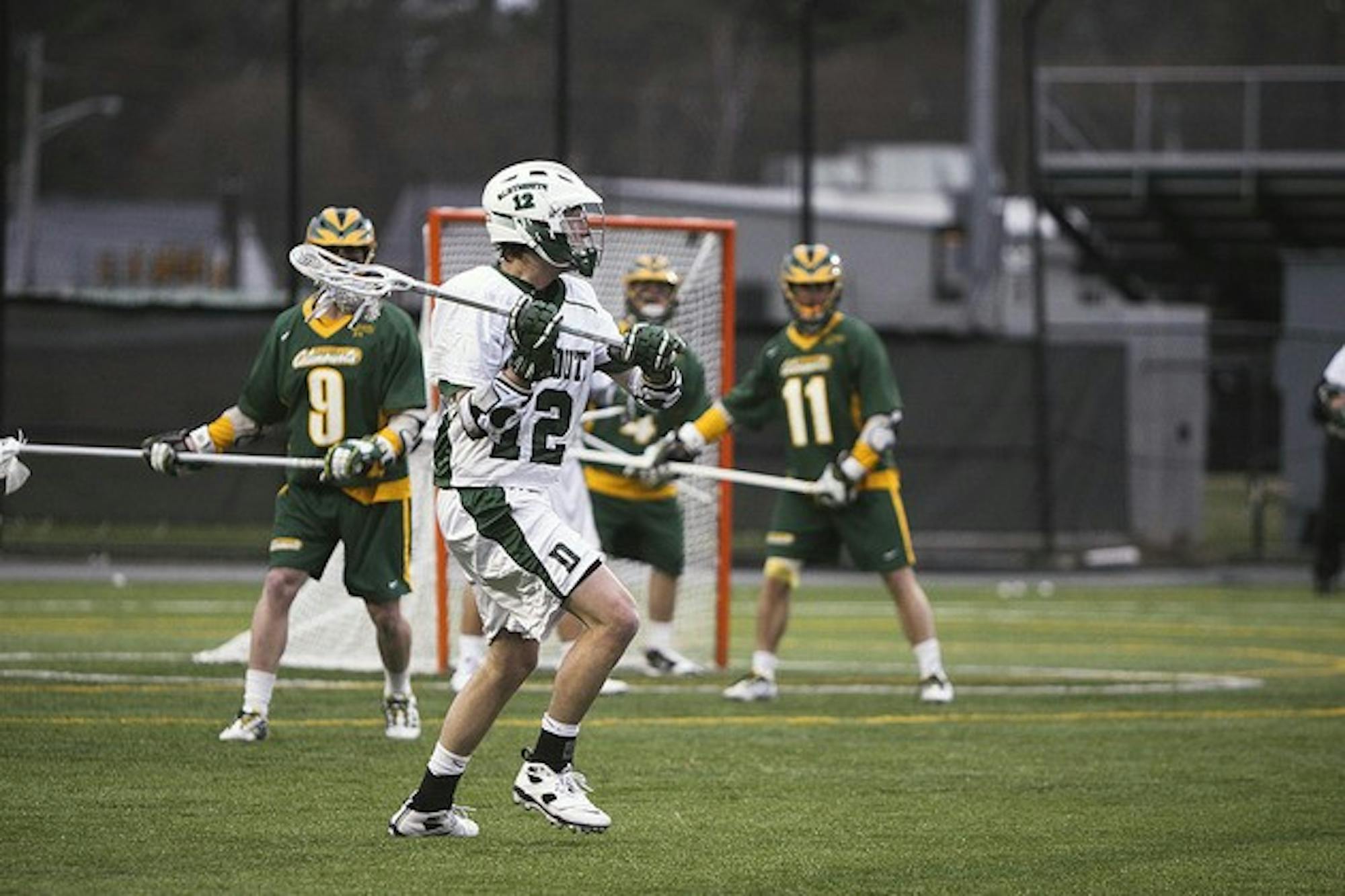 Defenseman Eric Clemmenson '14 had to leave the men's lacrosse game against Cornell on Saturday with a season-ending Achilles tendon tear.