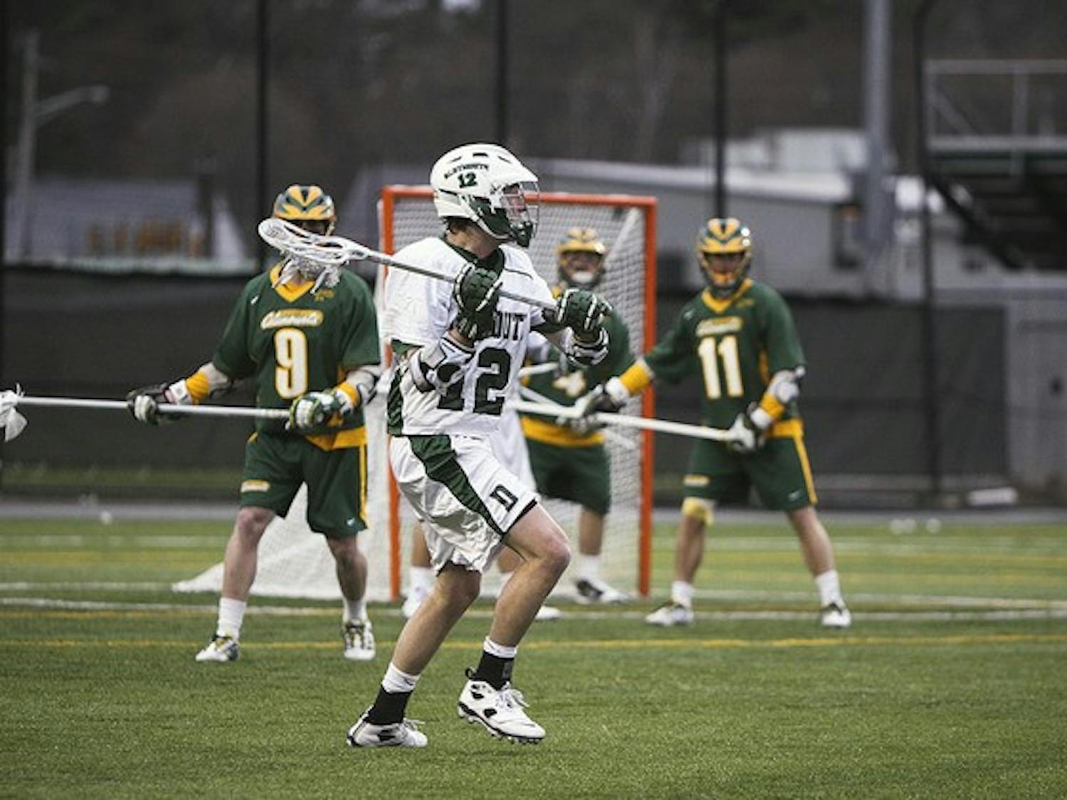 Defenseman Eric Clemmenson '14 had to leave the men's lacrosse game against Cornell on Saturday with a season-ending Achilles tendon tear.