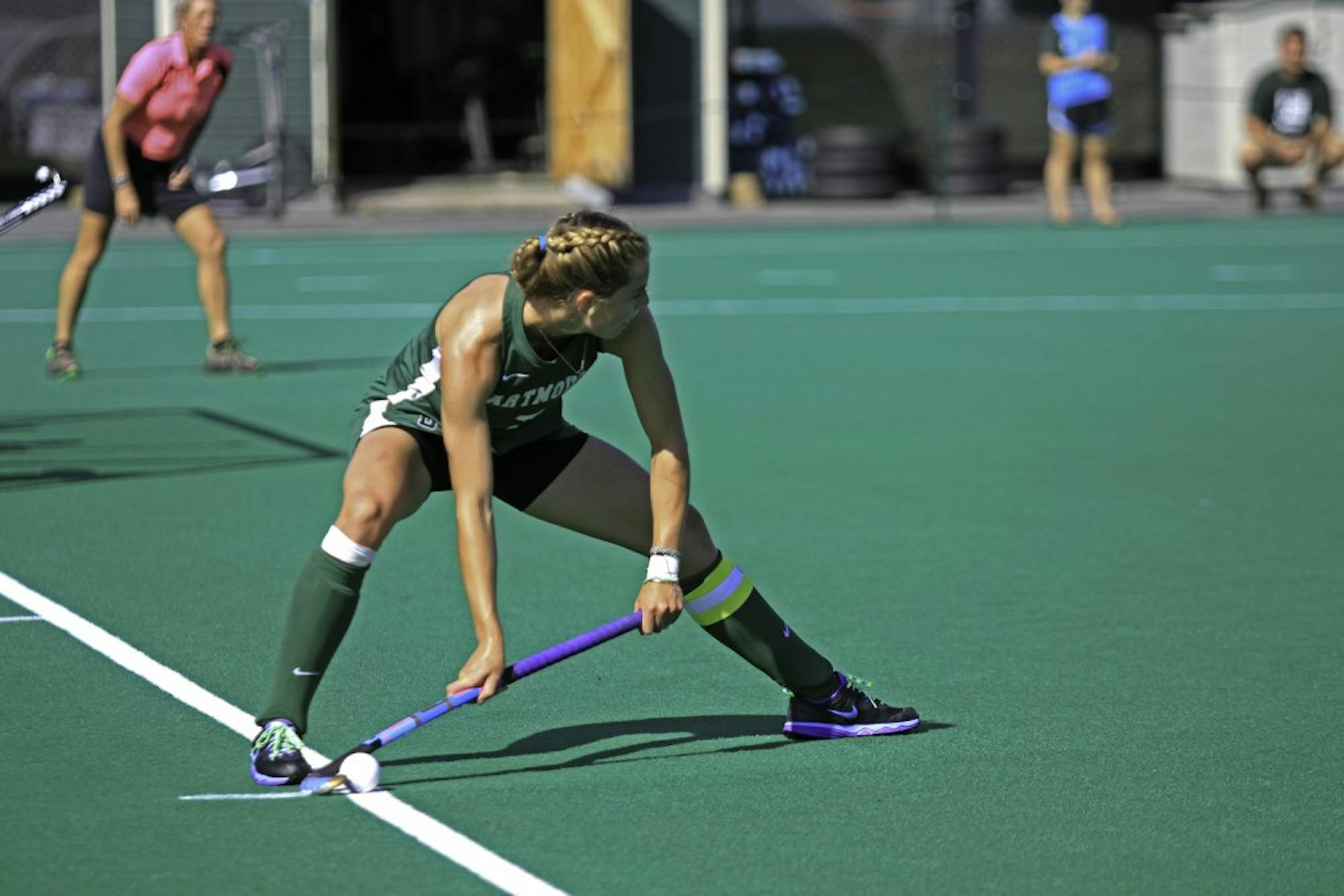 The field hockey team, which plays the University of Maine today, won its third consecutive game on Saturday 5-3 over Penn.