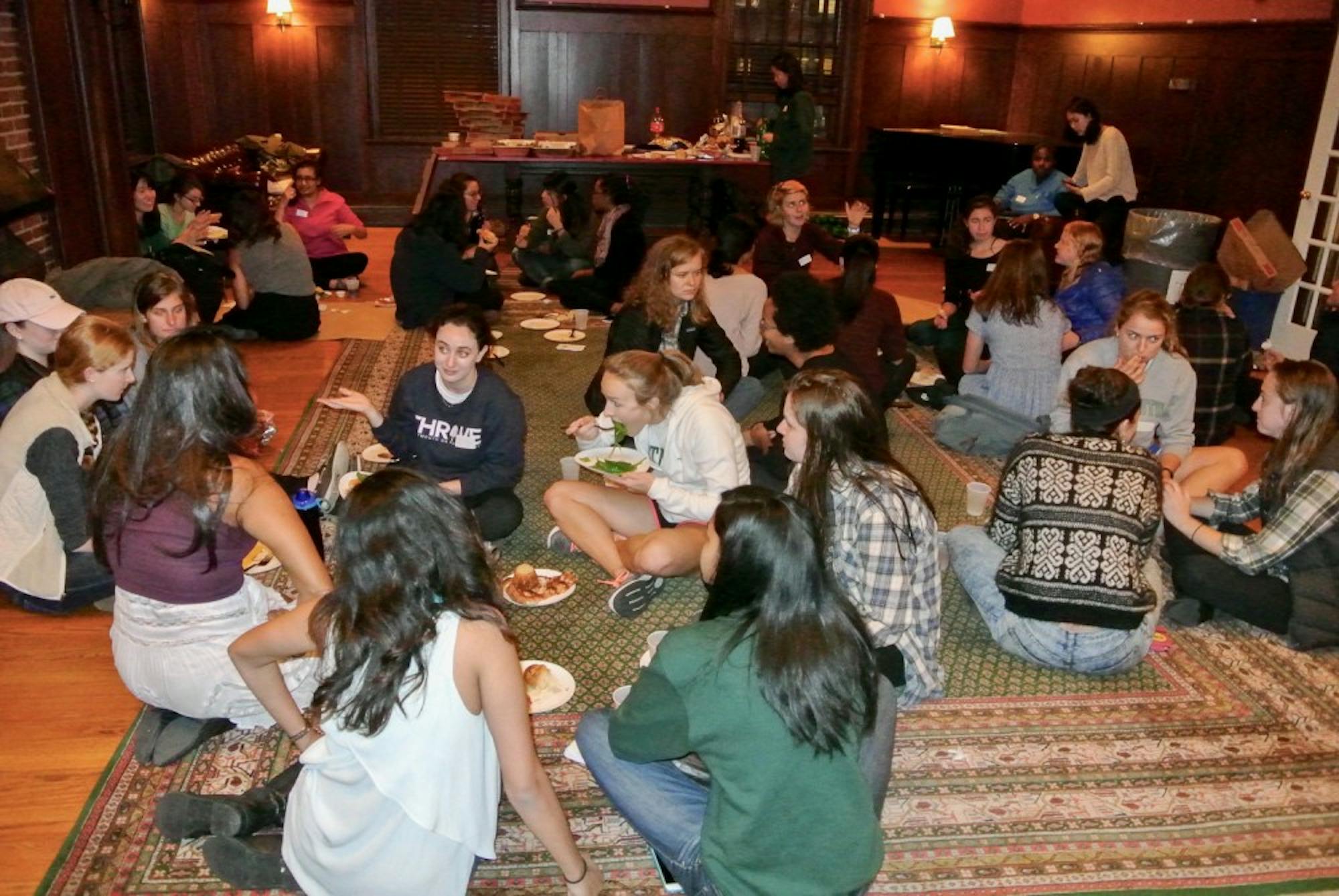 Women gathered in Casque and Gauntlet senior society on Monday night to celebrate community.