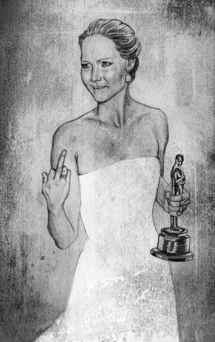 Jennifer Lawrence's schtick is horrifically detrimental to the cause of encouraging young girls to assert themselves as individuals with valuable, worthy opinions and goals.