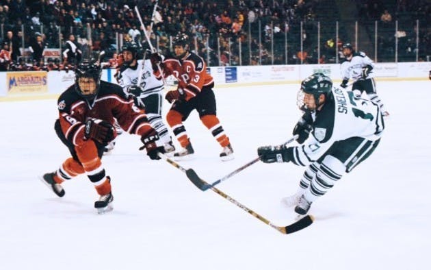 The men's hockey team put together a pair of impressive performances against stiff league competition.