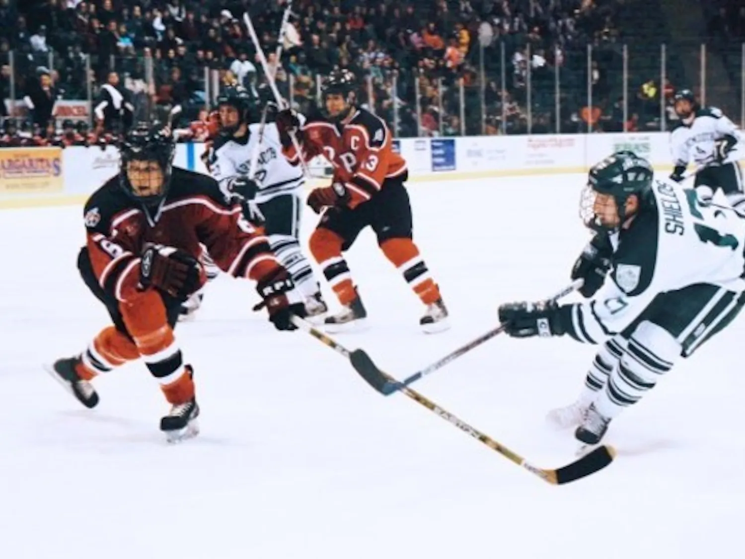 The men's hockey team put together a pair of impressive performances against stiff league competition.