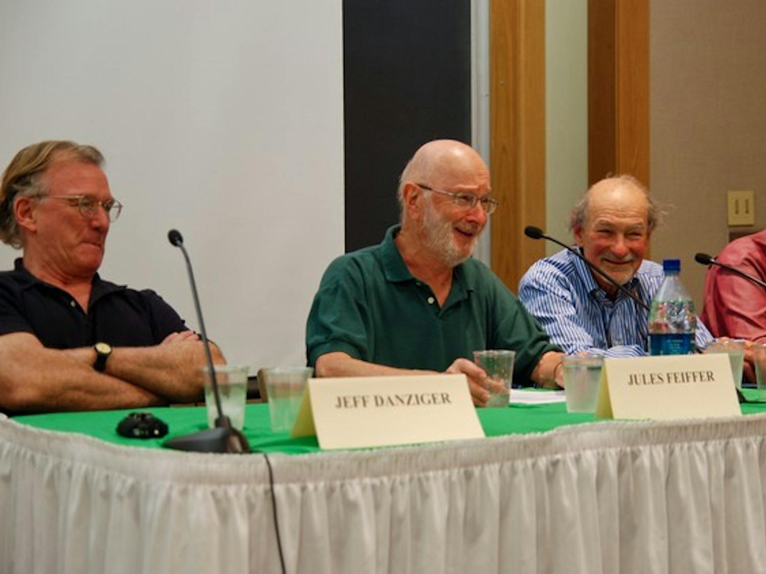 Jules Feiffer participates in a panel discussion with acclaimed cartoonists Edward Koren, Edward Sorel and Jeff Danzinger.