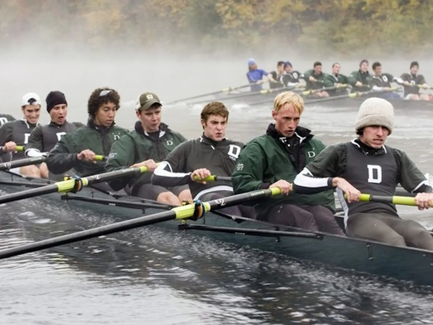 Crew rowed through windy, choppy conditions at Princeton. The teams' finishes didn't warm any hearts.