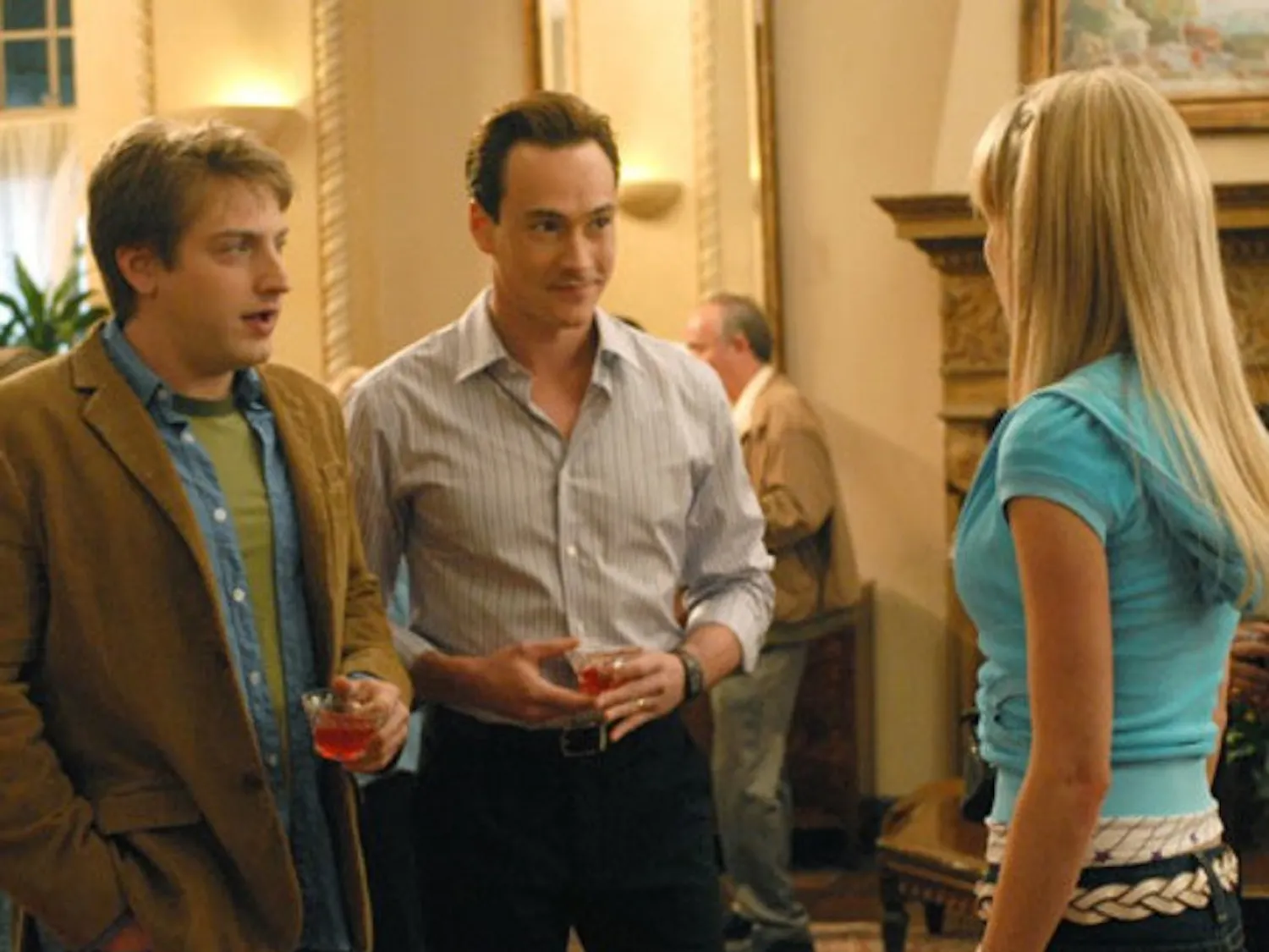 Frank Kranz and Chris Klein mingle in tonight's premiere of