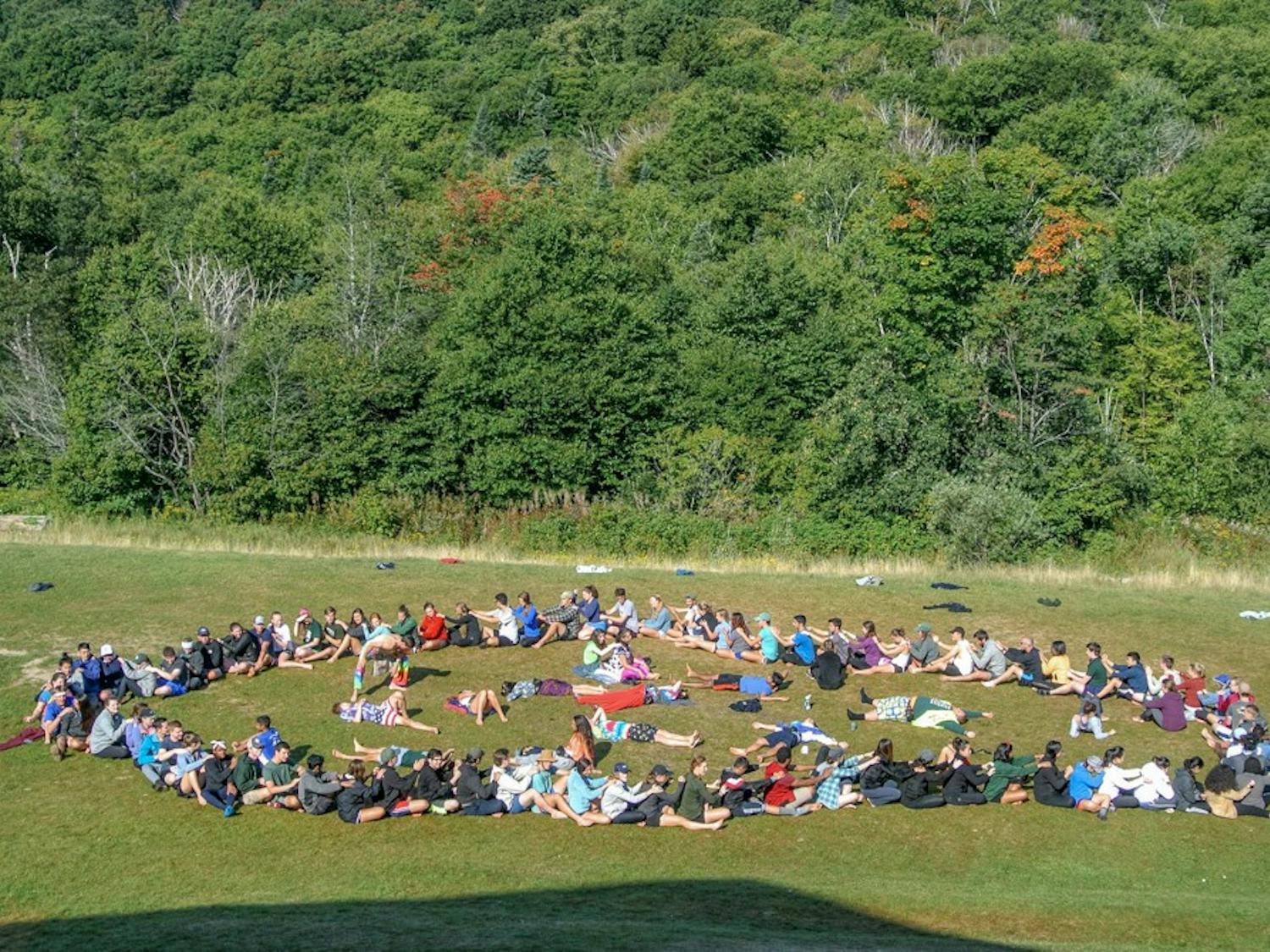 Members of the Class of 2020 participate in bonding activities at the Lodj during First-Year Trips.