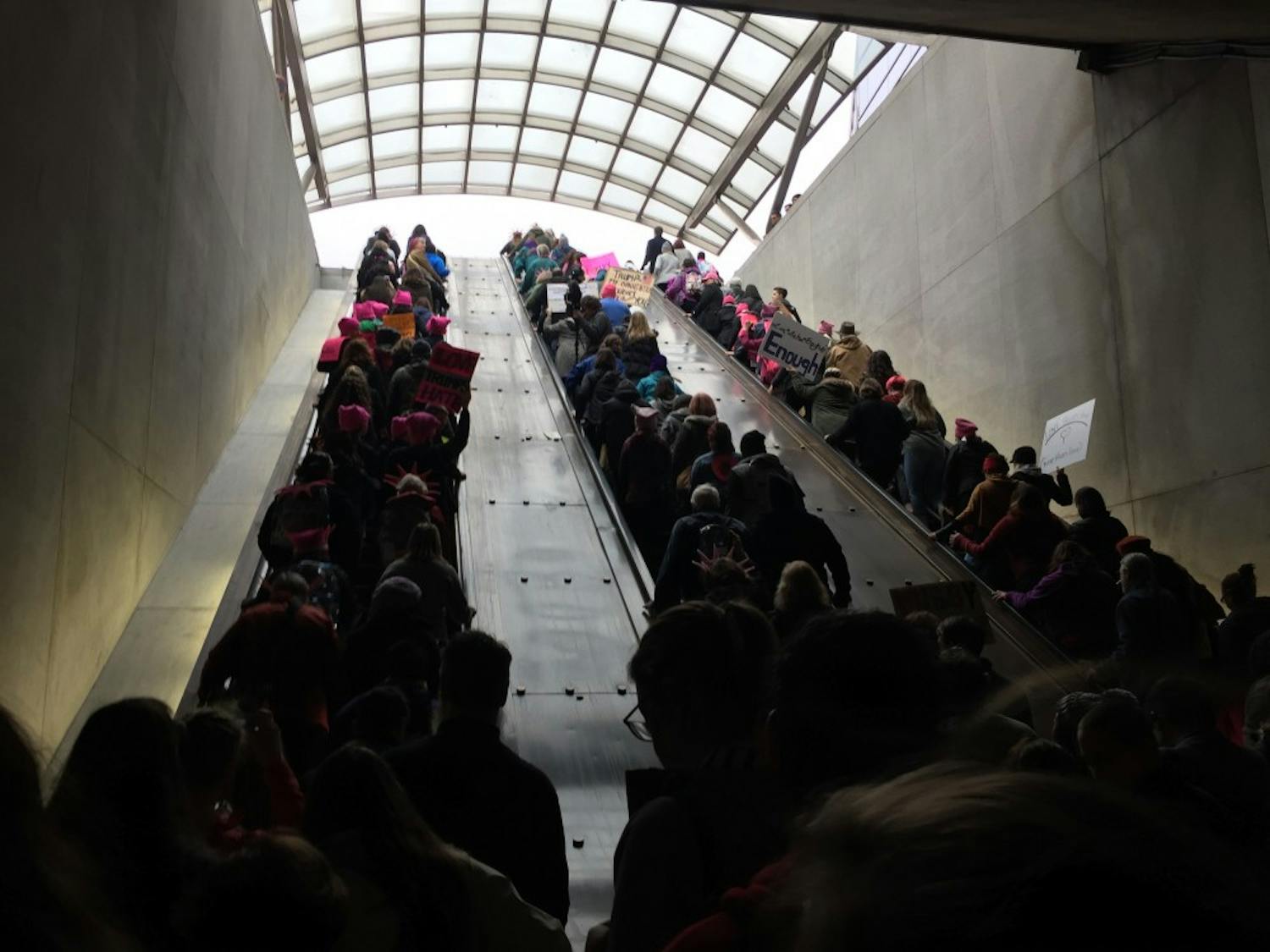 About two million protestors gathered in Washington, D.C. for the Women's March on Washington on Jan. 21.