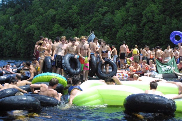 As an alternative to the Connecticut River, students were exploring other locations for Tubestock such as Storrs Pond Recreation Area.