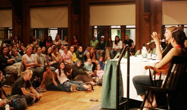 A panel of seven senior women spoke to a crowded audience on Tuesday about their diverse experiences attending Dartmouth for four years.