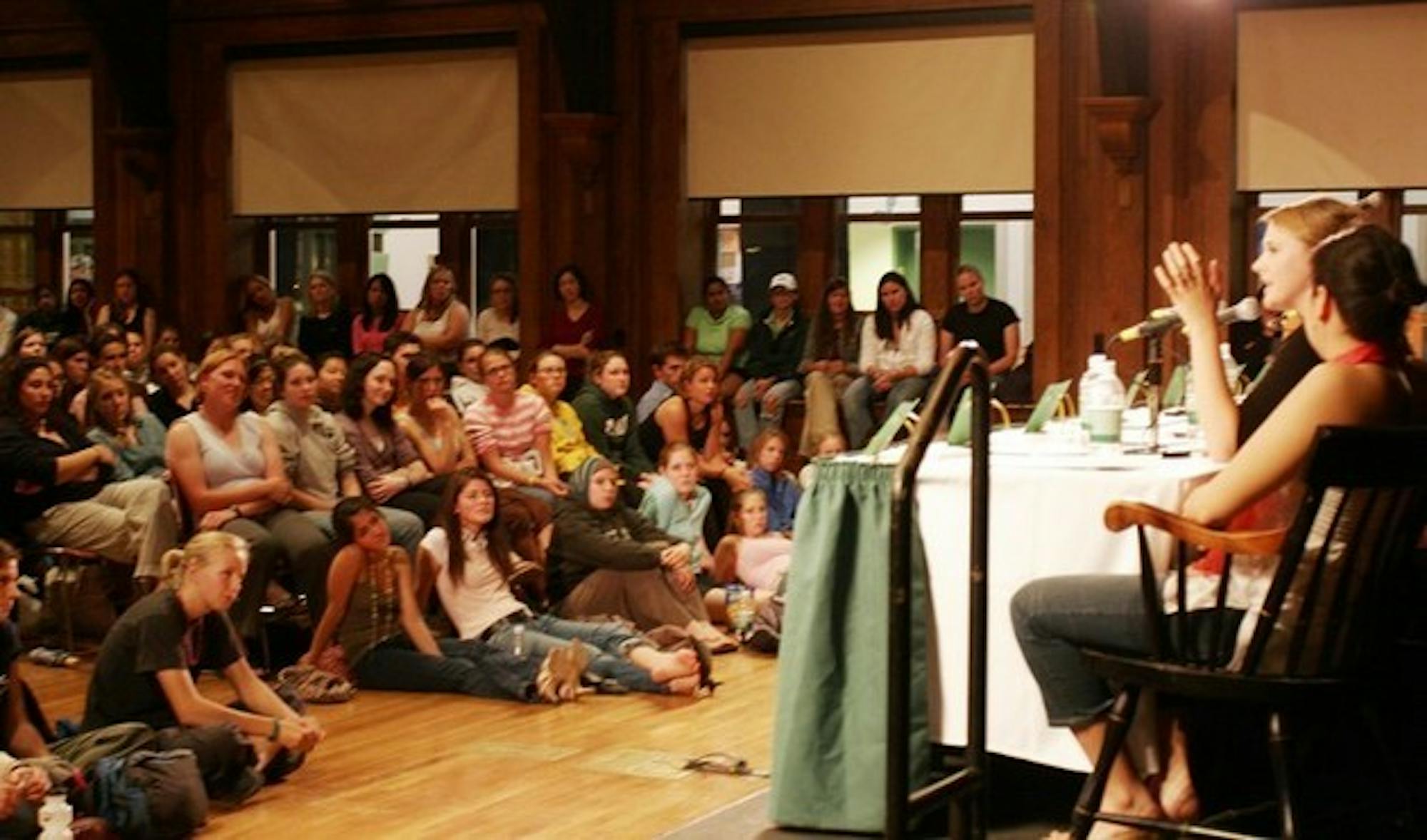A panel of seven senior women spoke to a crowded audience on Tuesday about their diverse experiences attending Dartmouth for four years.