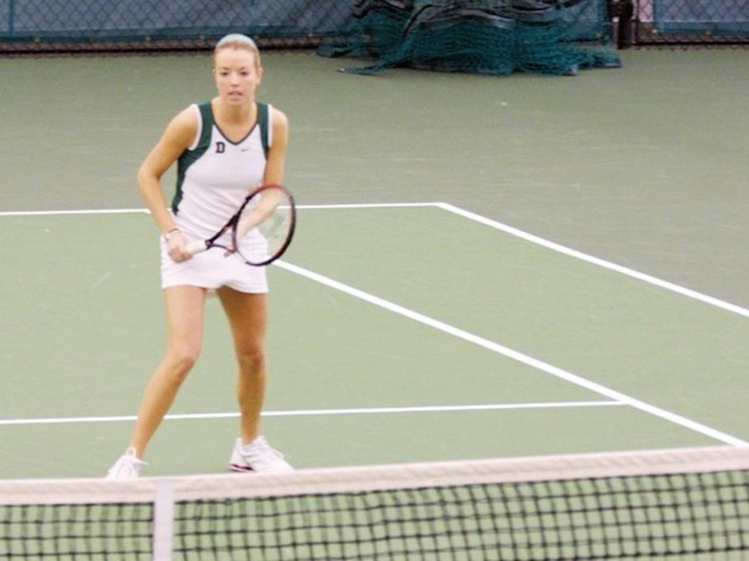 After leading Dartmouth in singles wins this season, Ann Scott '06 competed in her final collegiate match Tuesday.