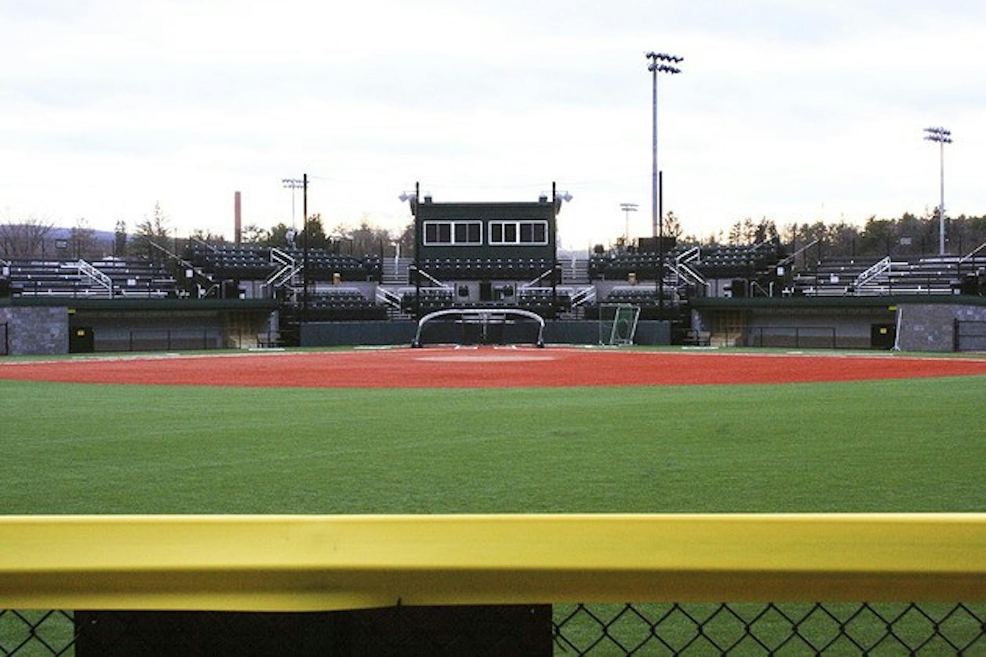 The softball team looks to notch its first league win of the season when it opens play at the new Dartmouth Softball Park over the weekend.