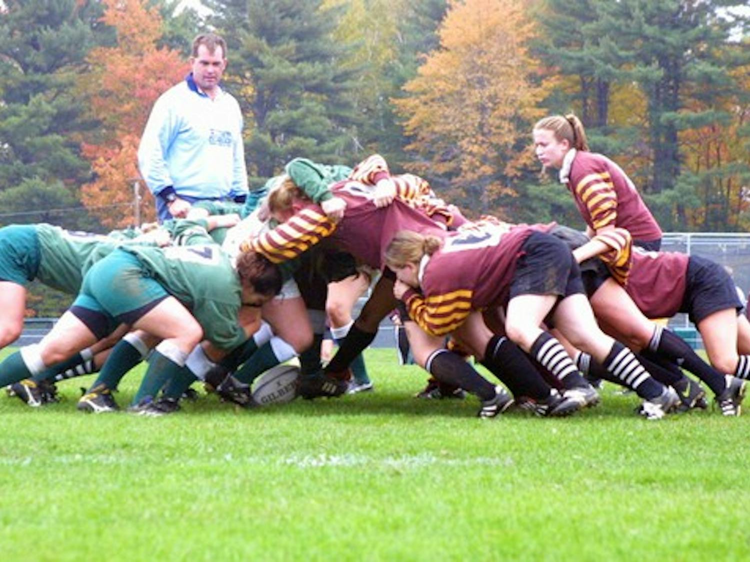 The Dartmouth women's rugby club dominated Harvard in the final game of the spring season, 66-5.