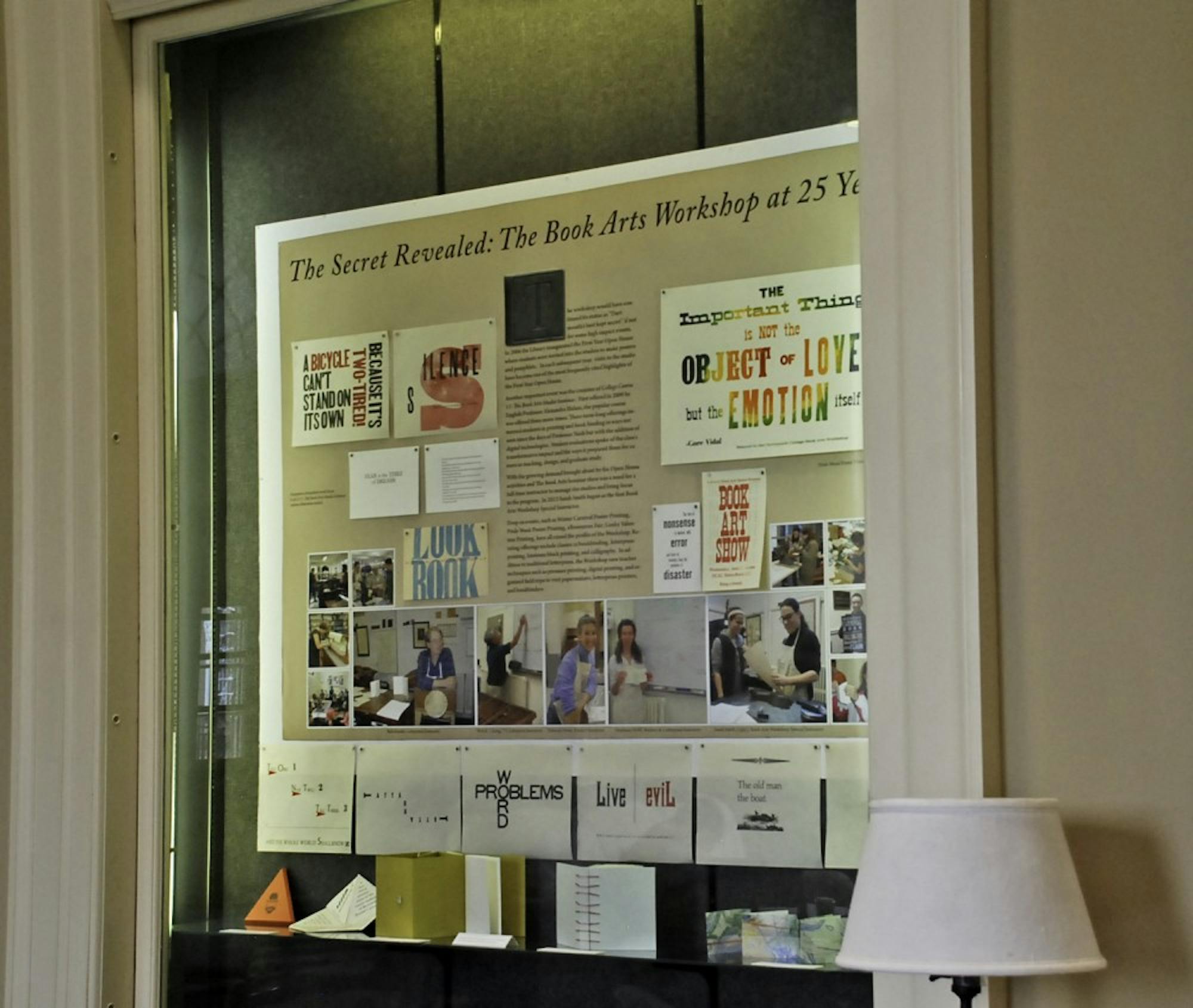 he Book Arts Workshop is celebrating its 25-year anniversary, highlighted by an exhibit in Baker Lobby. 