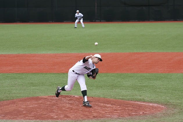 Dartmouth starter Louis Concato '14 gave up two runs in four innings of work in the Big Green's 13-6 win over the University of Hartford on Tuesday.