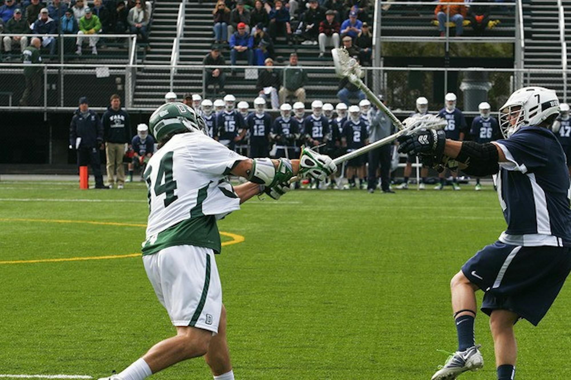 The Dartmouth men's lacrosse team wasted an early 3-0 lead in its 13-11 loss to Yale University on Saturday.