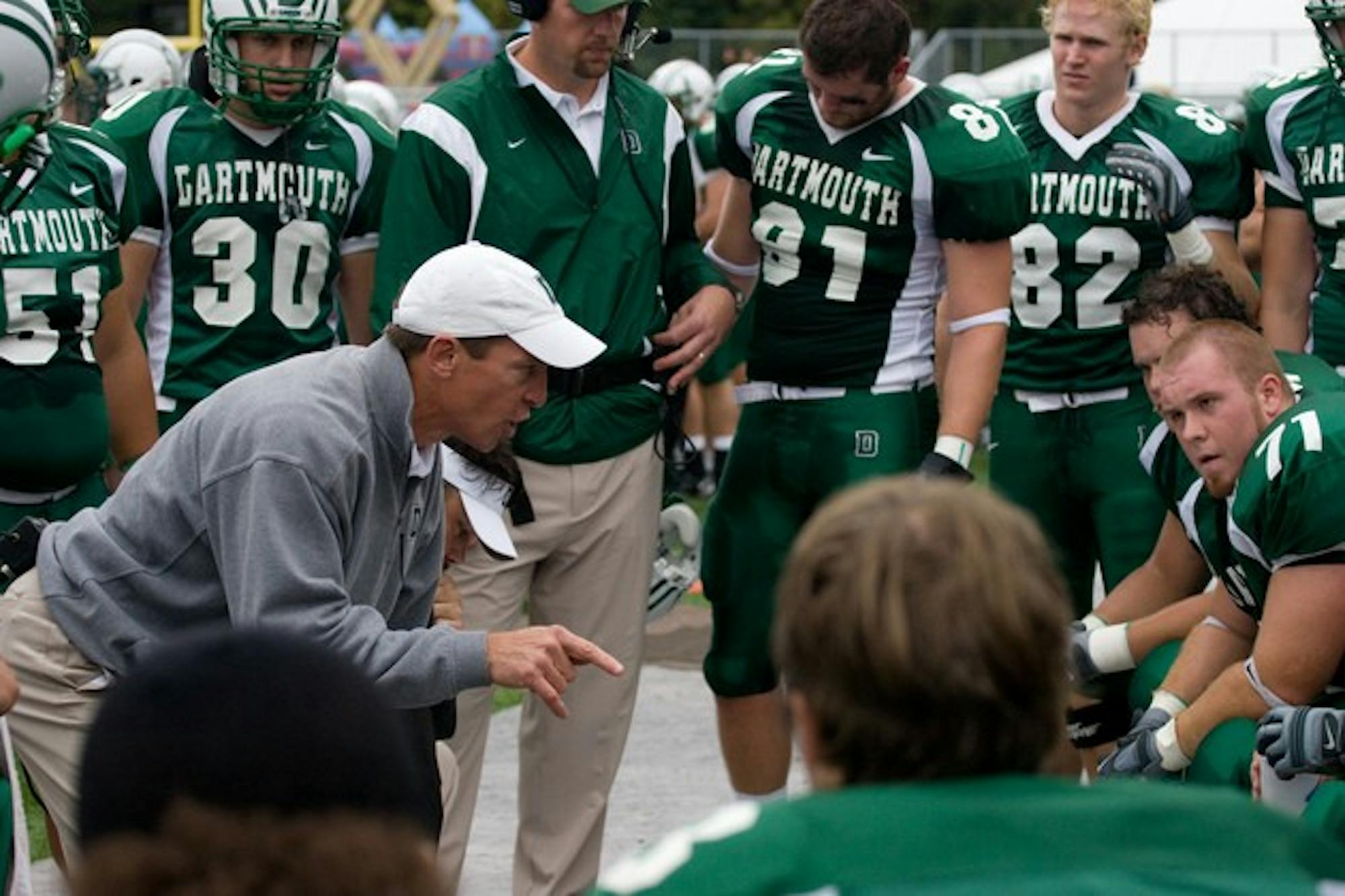 Football head coach Buddy Teevens '79 has amassed a record of 7-33 in his four years at Dartmouth.