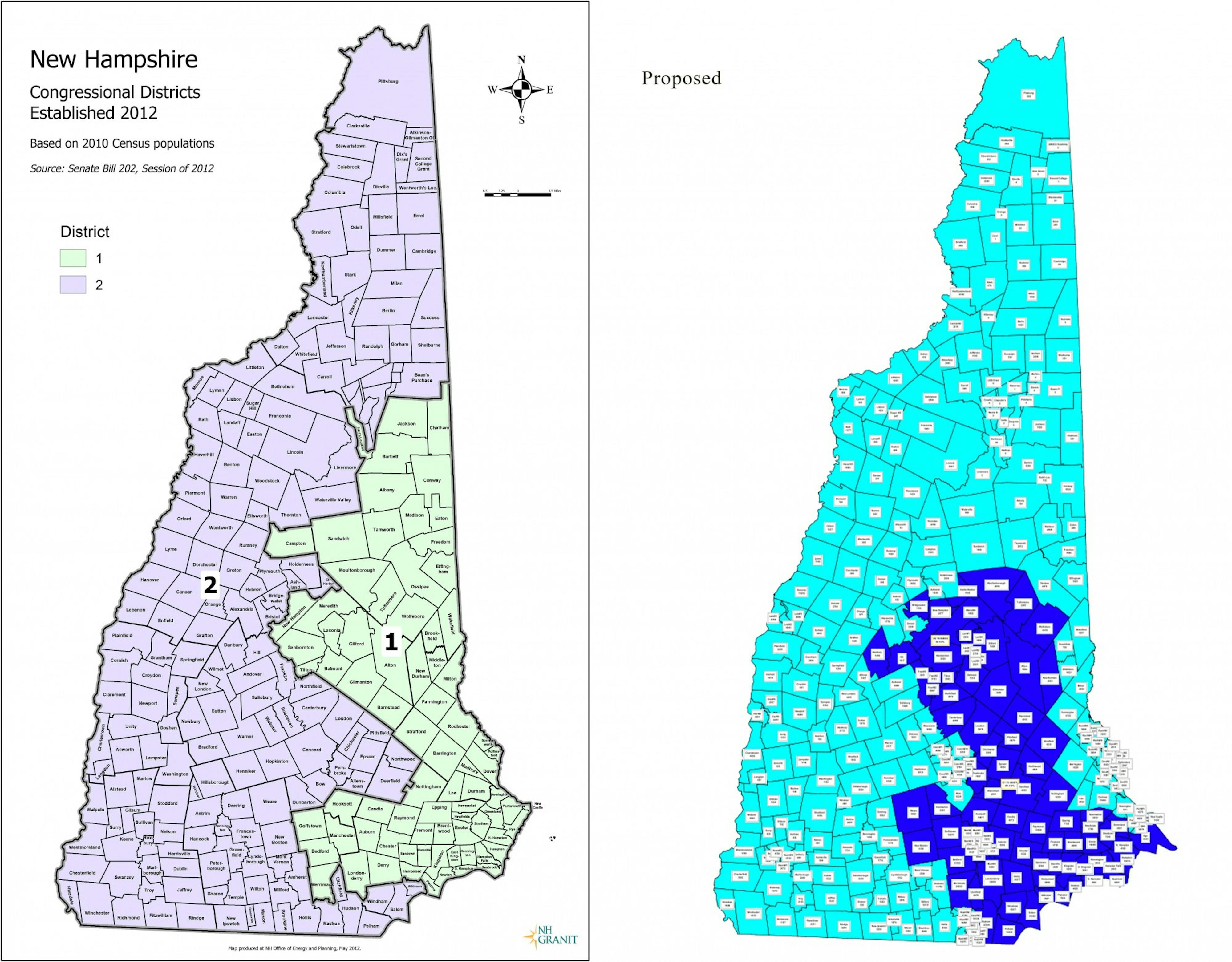 Nh Dot District Map Nh State House Passes Bill Redrawing State's Two Congressional Districts |  The Dartmouth